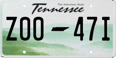 TN license plate Z0047I