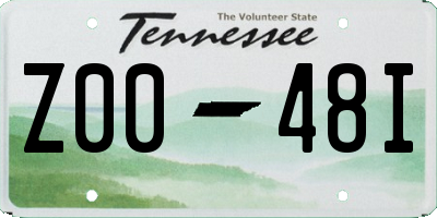 TN license plate Z0048I