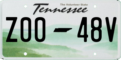 TN license plate Z0048V