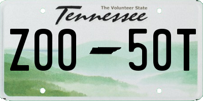 TN license plate Z0050T