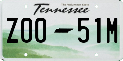TN license plate Z0051M