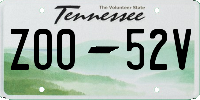TN license plate Z0052V