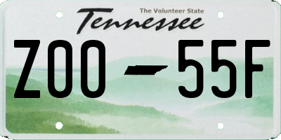TN license plate Z0055F