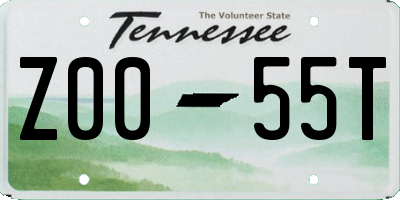 TN license plate Z0055T