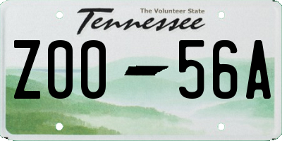 TN license plate Z0056A