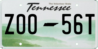 TN license plate Z0056T