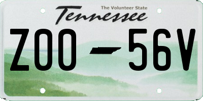 TN license plate Z0056V