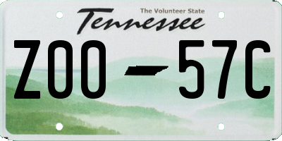 TN license plate Z0057C