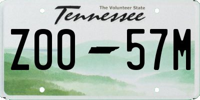 TN license plate Z0057M