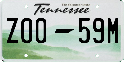 TN license plate Z0059M