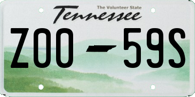 TN license plate Z0059S