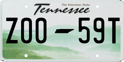 TN license plate Z0059T