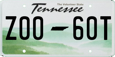 TN license plate Z0060T