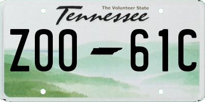 TN license plate Z0061C