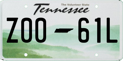 TN license plate Z0061L