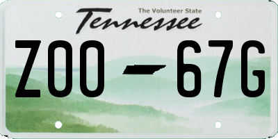 TN license plate Z0067G