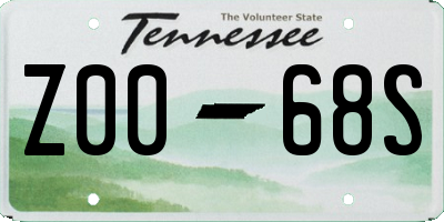 TN license plate Z0068S