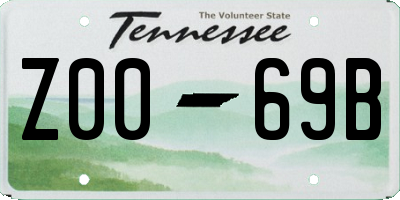 TN license plate Z0069B
