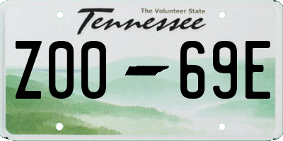 TN license plate Z0069E