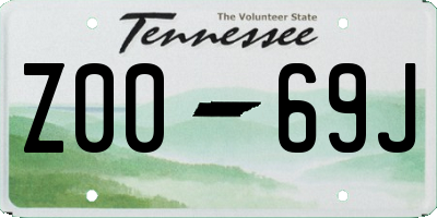 TN license plate Z0069J