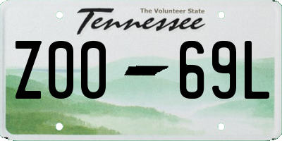 TN license plate Z0069L