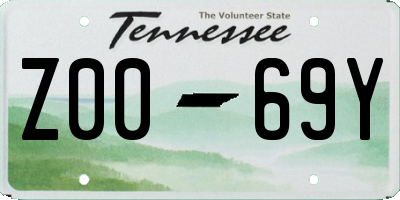 TN license plate Z0069Y
