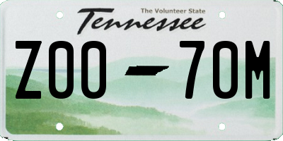 TN license plate Z0070M