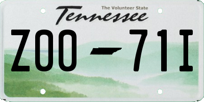 TN license plate Z0071I
