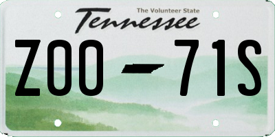 TN license plate Z0071S