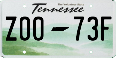 TN license plate Z0073F