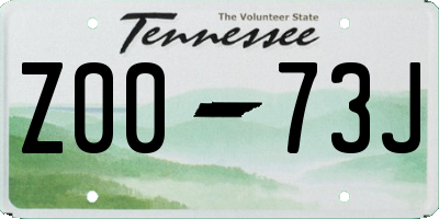 TN license plate Z0073J