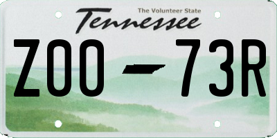 TN license plate Z0073R