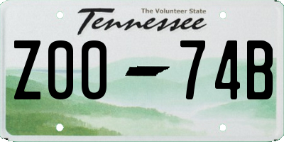 TN license plate Z0074B