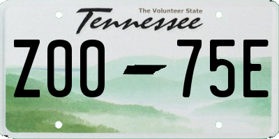 TN license plate Z0075E
