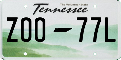 TN license plate Z0077L