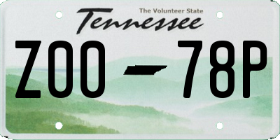 TN license plate Z0078P
