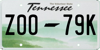 TN license plate Z0079K