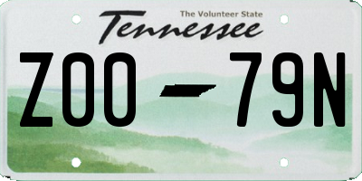 TN license plate Z0079N