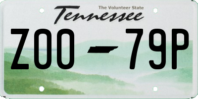 TN license plate Z0079P
