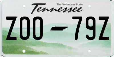 TN license plate Z0079Z