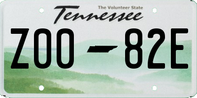 TN license plate Z0082E