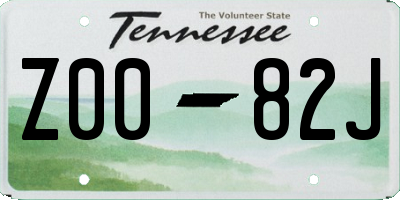 TN license plate Z0082J