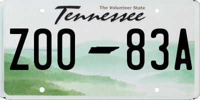TN license plate Z0083A