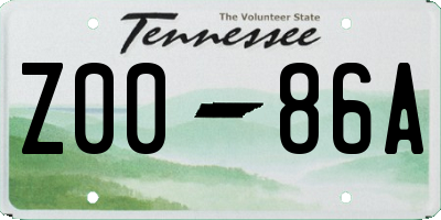 TN license plate Z0086A