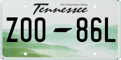 TN license plate Z0086L