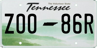 TN license plate Z0086R