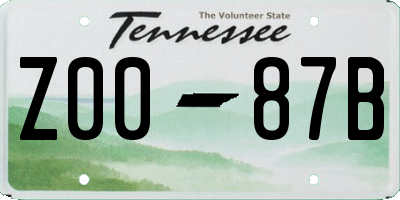 TN license plate Z0087B
