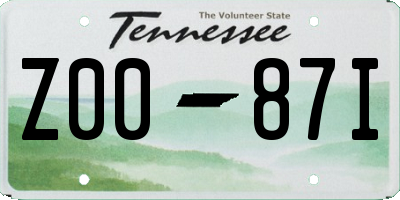 TN license plate Z0087I