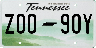TN license plate Z0090Y