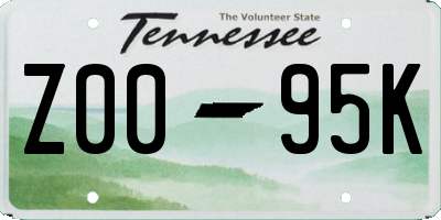 TN license plate Z0095K